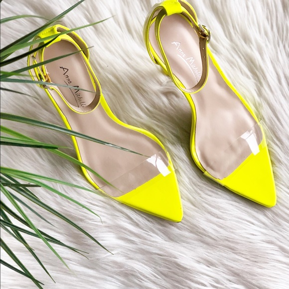 Neon yellow high heels - Picture 2 of 2